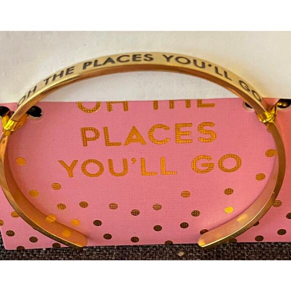 OH THE PLACES YOU’LL GO Stamped Message Band Bracelet Band - Picture 3 of 3